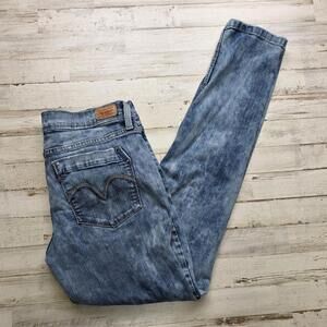 Levis 524 Too Superlow Jeans Acid Wash Low Rise Denim 11 M Fits 32x31.5 Stretch